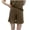 Brown, variant on Solid Color Pajama Shorts For Womens Liweisiy Ruffled Hem Wide Leg Baggy Shorts Lounge Lightweight Night Sleep Shorts Coffee L