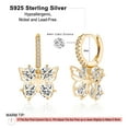 thumbnail image 2 of TINGN Butterfly Earrings for Women Huggie Hoop Cute Butterfly Dangle Earrings Drop Earrings, 2 of 5