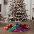 thumbnail image 4 of Fotbe Vibrant Parrot Splash Art Pattern Christmas Tree Skirt, Tree Skirts Plush Christmas Decorations, Christmas Tree Skirts Xmas Decorations Holiday Party Decor-36", 4 of 6