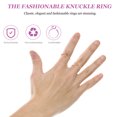 thumbnail image 3 of 10 anillos ajustables con diseño abierto para nudillos, adornos para dedos (dorados), 3 of 5