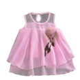 thumbnail image 2 of MJTBGFSWG Baby Easter Outfit Toddler Baby Girls Sleeveless Solid Skirt Flowers Party Dresses, 2 of 4