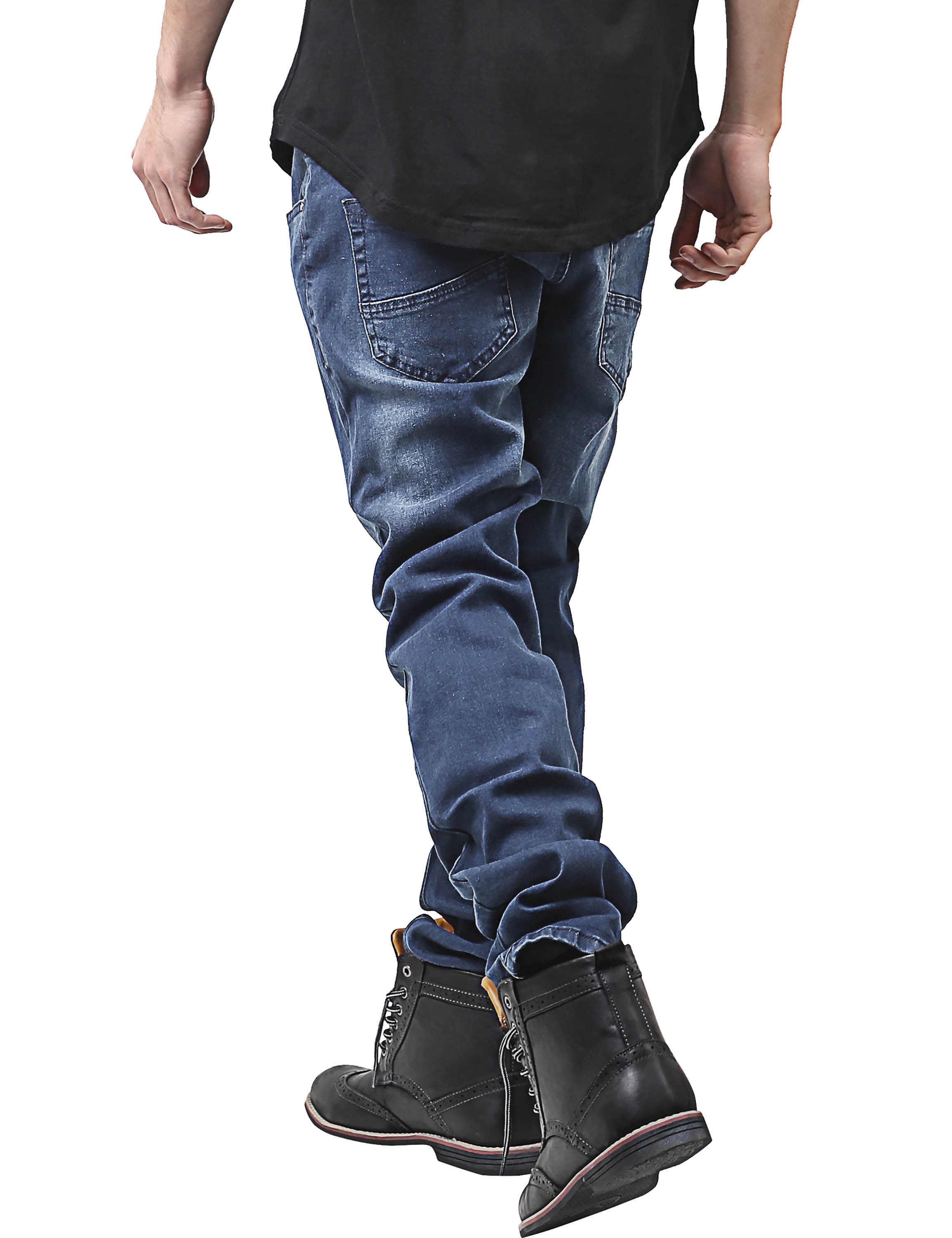 Ma Croix Mens Skinny Jeans Stretch Skinny Fit Slim Denim Pants - image 4 of 6