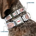 thumbnail image 2 of Cartoon Network Pet Collar, Dog Collar Metal Seatbelt Buckle, Adventure Time Finn Expression Blocks White, 16 to 23 Inches 1.5 Inch Wide, 2 of 8