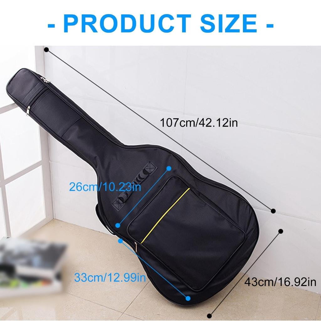 Yihuala Adjustable Shoulder Strap Guitar Case Gigs Bag 40/41inch Acoustic Guitar Carrying Bag Soft Pad Guitar Case Bag Enduring