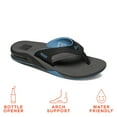 thumbnail image 2 of Reef Men's Sandal Fanning, Bottle Opener Flip Flops, Grey/Light Blue, 14, 2 of 5