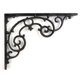 thumbnail image 1 of Soporte Para Estante De Pared - Patrón Ornamentado - Hierro Fundido - 11.25"" De Largo Negro, 1 of 1