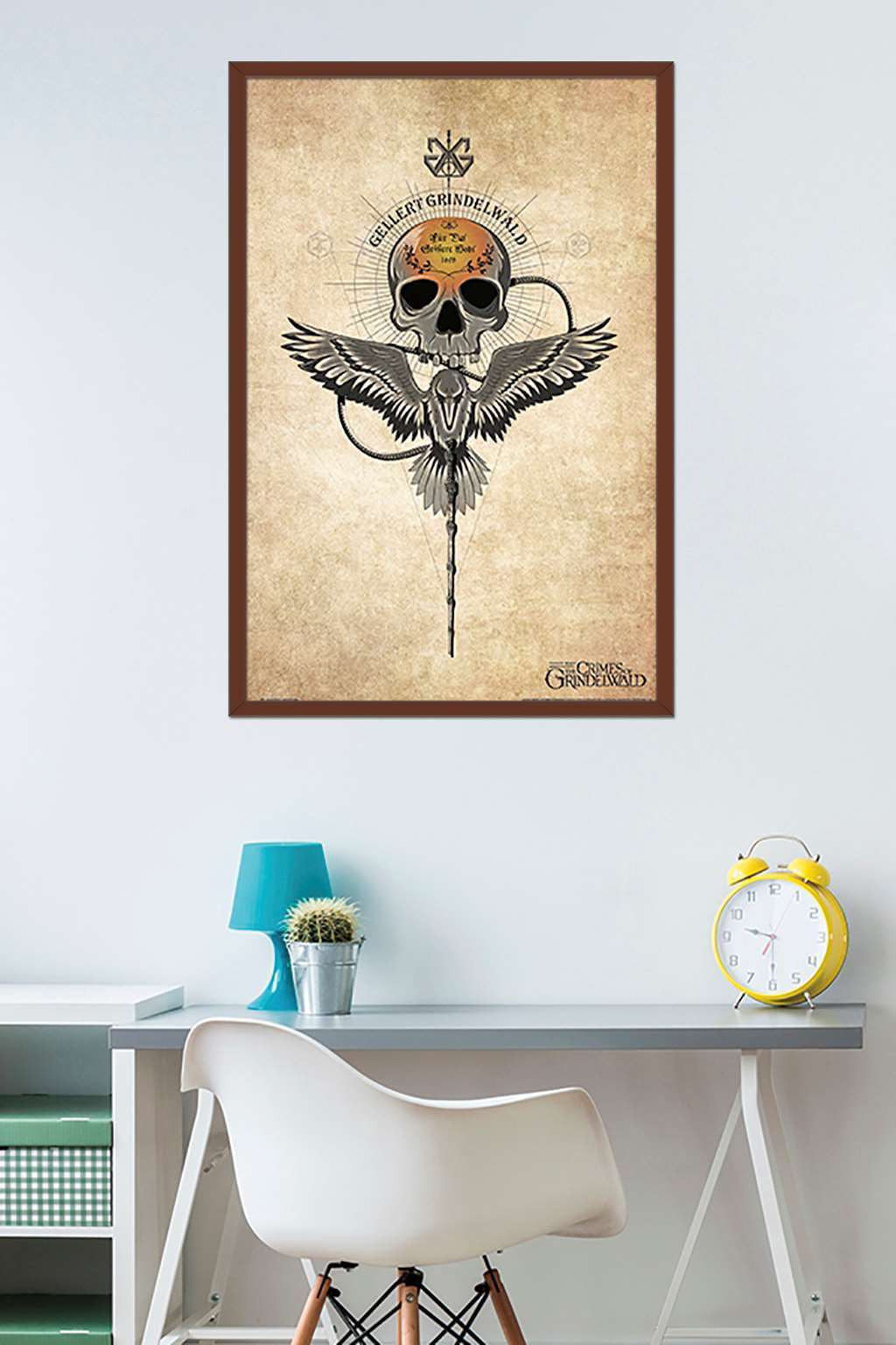 Fantastic Beasts And Where To Find Them: The Crimes of Grindelwald - Grindelwald Badge Wall Poster, 22.375" x 34", Framed