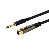 Monoprice XLR Female to 1/4in TRS Male Cable - 6 Feet | 16AWG, Gold Plated - Premier Series
