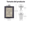 thumbnail image 2 of Set Licorera De Bolsillo 8 Oz,anfora Rocker Acero Inoxidable Xtellar negro, 2 of 4