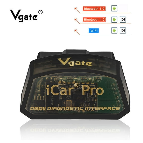 LNKOO vgate iCar Pro Wi-Fi OBD2 Scanner Scan Tools OBDII Car Diagnostic Tool Code Reader Fault Check Engine Light for iOS/Android