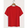 thumbnail image 2 of Fun Letter Print Round Neck Short Sleeve T-Shirt, 2 of 6