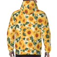 thumbnail image 7 of Wukai Green Leaf Sunflower Print Men Hoodies Fleece Sweatshirts Long Sleeve Sweaters Pullover Fall Outfits Winter Clothes-Large, 7 of 7