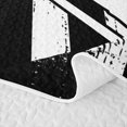 thumbnail image 5 of Feelyou Patriotic Ice Hockey Quilt King for Boys, Vintage USA Flag Sport King Coverlet Set, Black White Red, 3pcs, 5 of 7