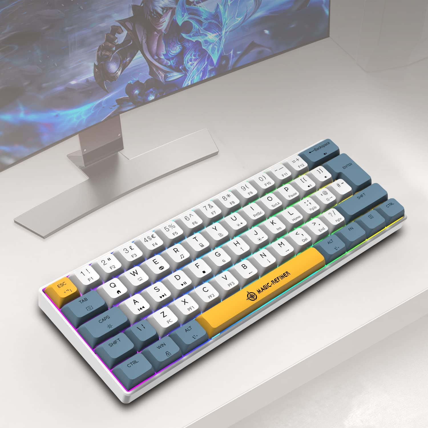 Magic-Refiner MK21 Wired Gaming Keyboard with RGB Backlight