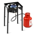 thumbnail image 1 of Costway Portable Propane 100000BTU Single Burner Camp Stove Adjustable Legs, 1 of 9