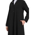 thumbnail image 4 of Black -  - Unlined - Crew neck -  - Button Collar - Crew neck - Topcoat - Benin, 4 of 5