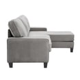 thumbnail image 4 of Serta Palisades 86 Reversible Small Space Sectional with Storage Soft Gray, 4 of 11