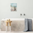 thumbnail image 4 of HFDF Bathroom Canvas Wall Art Flowers Theme Beach Modern Wall Decor Daisy Painting Pictures Artwork for Bedroom Watercolor Ocean Wall Décor, Teal and White, 8x10inch Framed, 4 of 7
