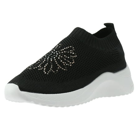 

Qufokar Rubber Boots for Women Size 9 Wide Calf Womens Sneaker Size 8 for Women Casual Sport Shoes Mesh Running Shoes Rhinestone Detail Running Shoes