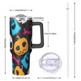 thumbnail image 2 of Halloween Colorful Spooky Elements Tumbler with Handle and Lid,40oz Double Wall Vacuum Insulated Tumbler,Cups Gift for Women and Men, 2 of 7