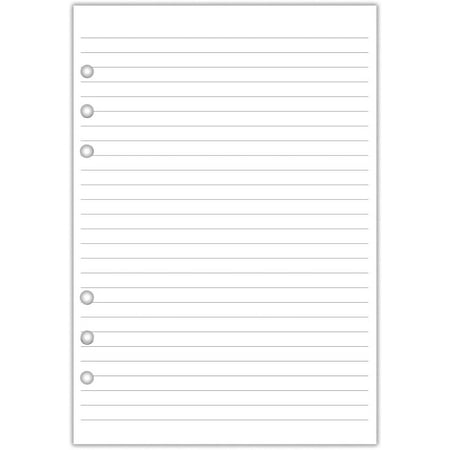 A5 Planner Filler Paper College Ruled, 6-Hole Punched Loose Leaf Paper ...