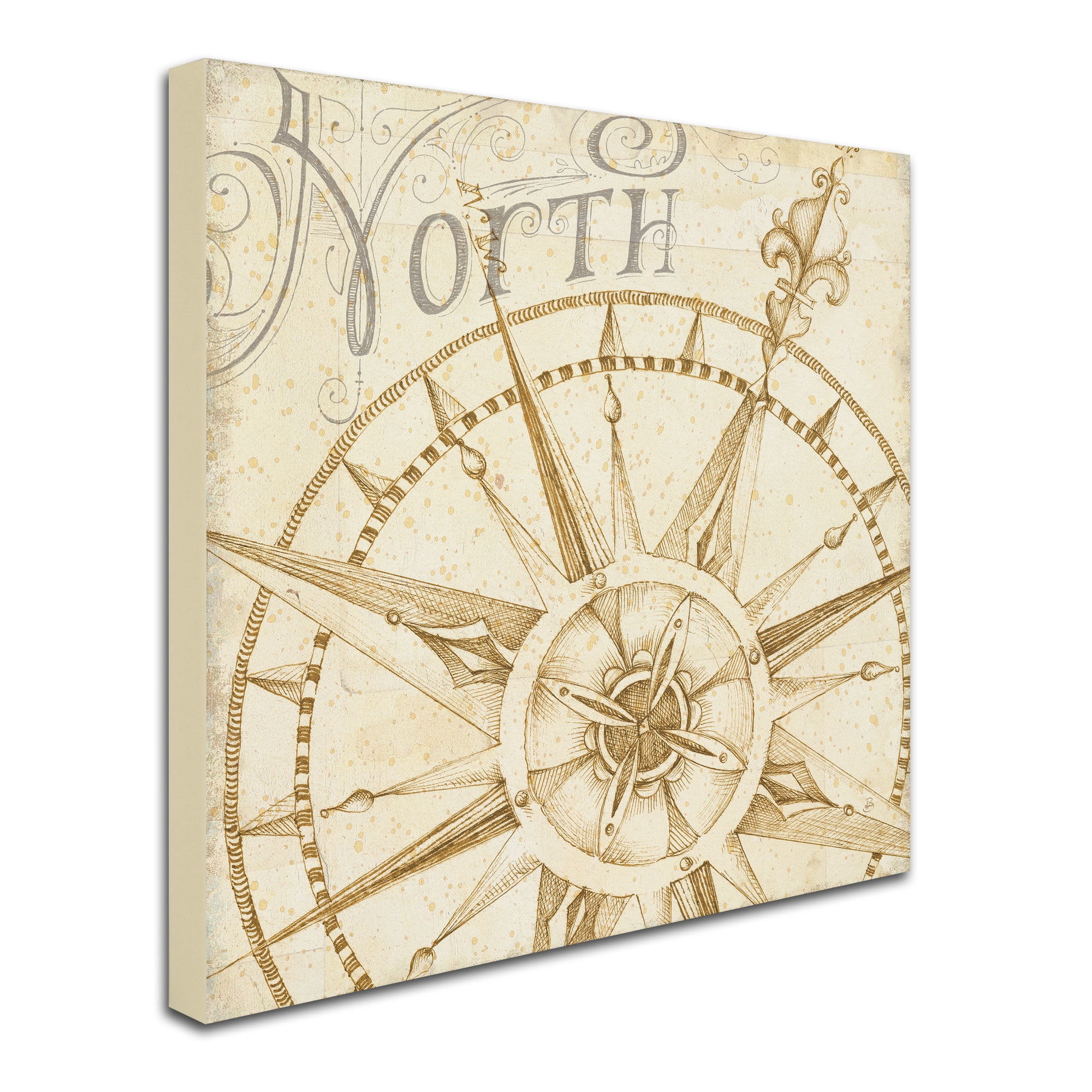 Trademark Fine Art "Coast to Coast Sepia I" Canvas Art by Daphne Brissonnet