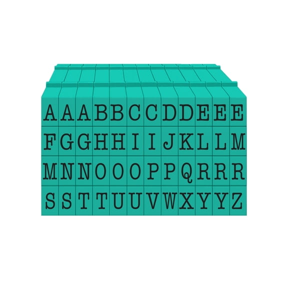 PEGZ 2.0 American Typewriter Font Attachable Stamps Uppercase, 50 piece Medium Size