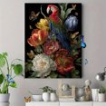 thumbnail image 4 of Qisvanset Macaw Parrot Floral Canvas Print 12x16 Inch Dining Room Decor, 4 of 8