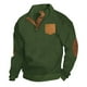 thumbnail image 1 of pstuiky camisetas de manga larga para hombre, Suéter de hombre con botones, color liso, cuello alto, mangas largas y cuadrados pequeños salir tops xxl, 1 of 6