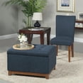 thumbnail image 2 of HomePop Oversized Square Storage Ottoman with Wood Apron, Multiple Colors, 2 of 11