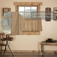 thumbnail image 3 of Cozy and Elegance - Rustic 24"x36" Tier Pair Tan Rod Pocket Plaid Kitchen Window Curtains, 3 of 7