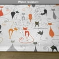 thumbnail image 6 of Ambesonne Cat Place Mats Set of 4, Colorful Design Kitten Pattern, Standard Size, Multicolor White, 6 of 6