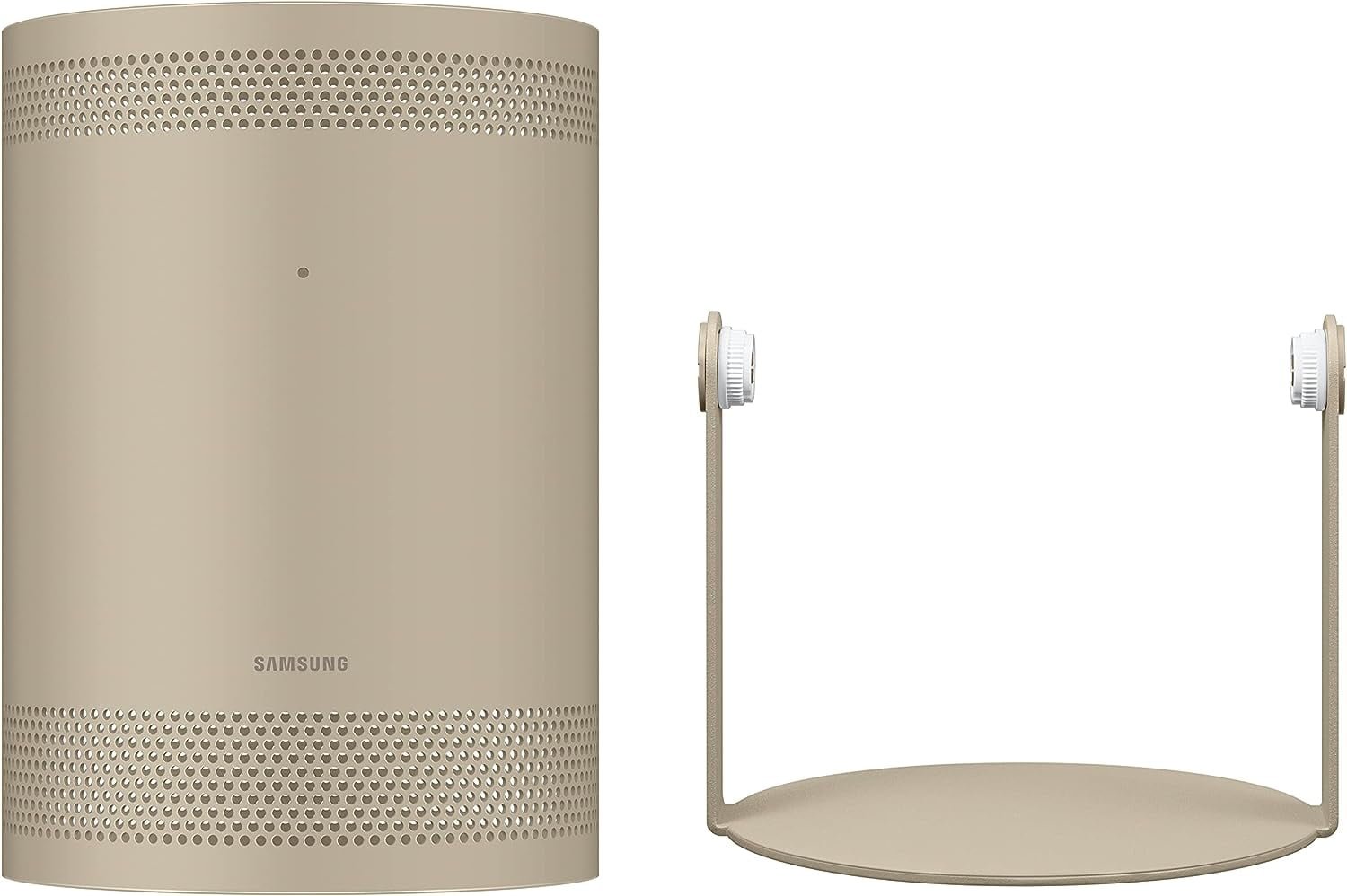 Samsung SP-LFF3CLAXXZA 30-100 Inch The Freestyle Gen2 Smart Projector with a Samsung VG-SCLB00YS The Freestyle Skin and Cradle - Coyote Beige (2023)