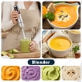 thumbnail image 3 of Bluebow Immersion Blender Handheld, 1100W 25 Speed 5-in-1 Stainless Steel Hand Blender with Turbo Mode, Scratch-Resistant Stick Blender for Kitchen Use, Purees Soups Smoothies, Black, 3 of 10
