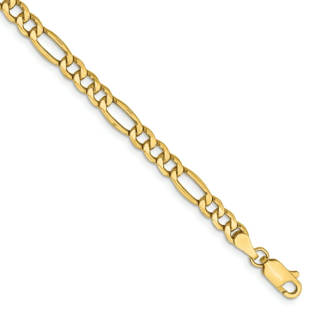 IceCarats - 14k Yellow Gold 4.40mm Link Figaro Bracelet Chain 7 Inch ...