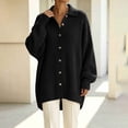 thumbnail image 5 of QIYAGBSA Soft Cardigan Sweaters for Women Ribbed Knit Button Down Lapel Collar Loose Mid Length Long Sleeve with Pockets Fall Winter Layer, 5 of 7