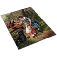 thumbnail image 3 of Print: Two Young Girls With Horse And Dog, 1873, 3 of 4