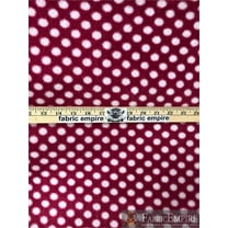 Fleece Printed Fabric SMALL POLKA DOT HOT PINK / 58" Wide / Sold by the yard S-238