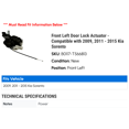thumbnail image 2 of Front Left Door Lock Actuator - Compatible with 2009, 2011 - 2015 Kia Sorento 2012 2013 2014, 2 of 2