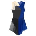 thumbnail image 6 of Alvivi Women's Sleeveless Figure Ice Skating Dance Dress Rhinestones Skating Compeition Leotard Costume Blue M, 6 of 7