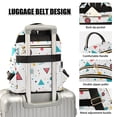 thumbnail image 3 of FORMRS Mini Backpack Purse for Women Travel Daypack Casual Shoulder Bag, Red Simple Shapes, 3 of 7