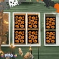 thumbnail image 4 of PMU Halloween Decorations 11 PCS (1 Sheet) Halloween Window Clings, Jack-O-Lantern Clings 12in x 17in Wall Decal Floor Clings, Scary Halloween Decoration Window Stickers, 4 of 6