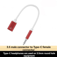 thumbnail image 3 of 3pcs 3.5mm Male to Type C Female Audio Cable Cord, Analog Audio Jack Headphone Audio Adapter for MP3 Player, Laptop, A,3 x Audio Cable Cord,Red, 3 of 3