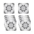 thumbnail image 1 of 10 pegatinas de PVC para azulejos con diseño floral vintage cuadrado para armarios y muebles. Estilo C, 1 of 9