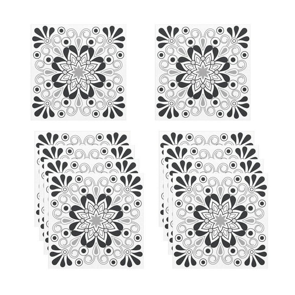 10 Pegatinas de Azulejos Strade Fareast Limited Decorativas Retro 15 x 15 cm Estilo C