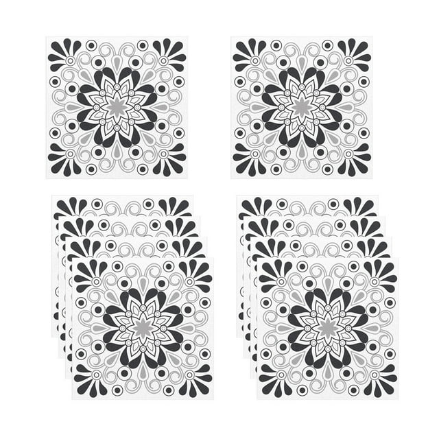 10 Pegatinas de Azulejos Strade Fareast Limited Decorativas Retro 15 x 15 cm Estilo C