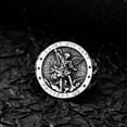 thumbnail image 3 of CACA LADY St Michael Ring for Men Sterling Silver Saint Michael Ring San Miguel The Great Protector Archangel Figurine Ring Protection Jewelry Fathers Husband Gift, 3 of 5