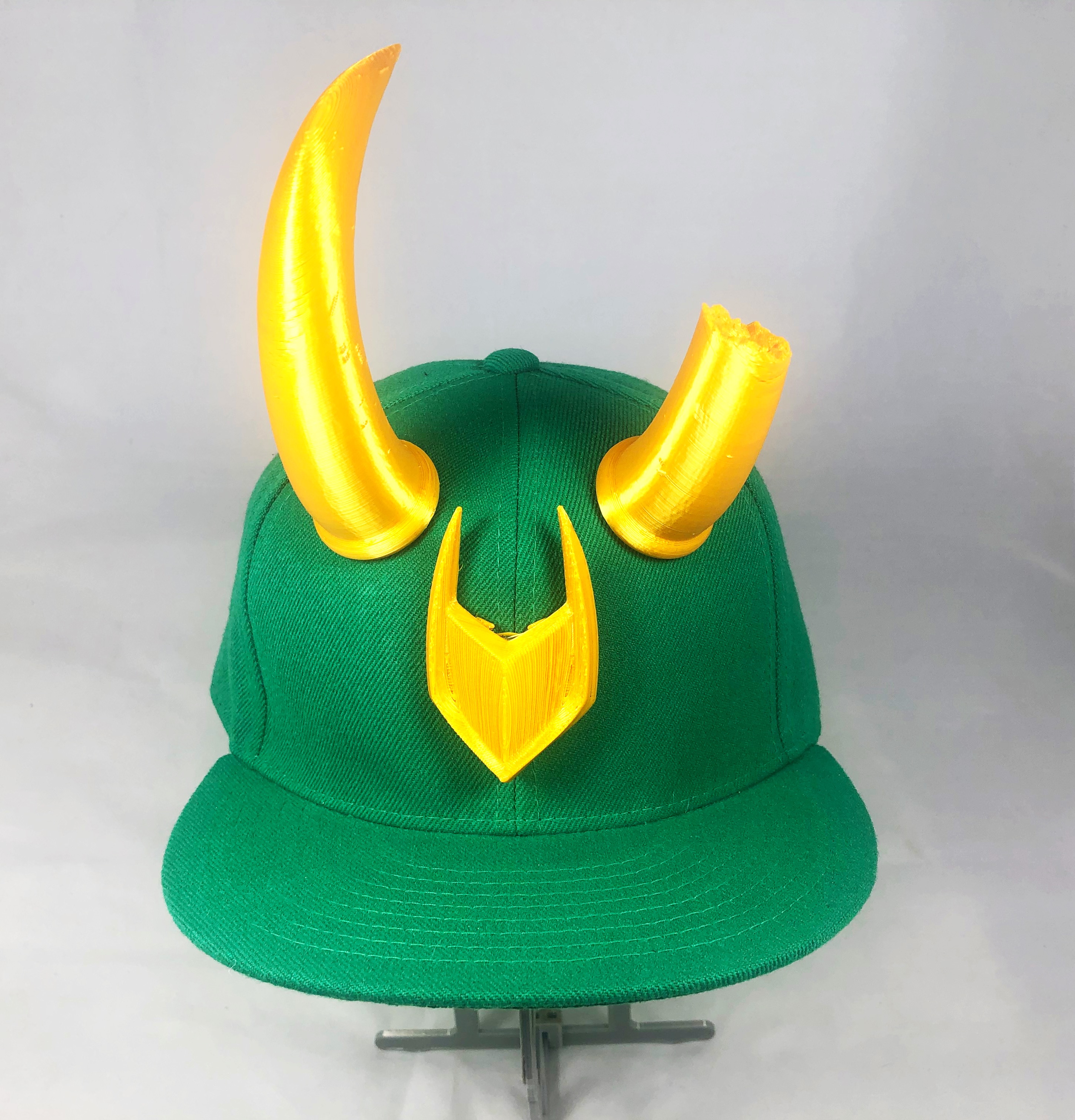 Custom 3D Printed Loki Broken Horn Set for Hat 3pc Symbol Thor Villain