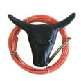 thumbnail image 2 of AJ Tack Junior 11" Horn Spread Steer Head Roping Dummy Set with Rope Twisted Blue, 2 of 9