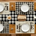 thumbnail image 2 of mubwai Love Family Home Together Buffalo Plaid Placemats Set of 4, 12x18 Inch Farmhouse Table Mats Party Kitchen Dining Decoration, 2 of 7